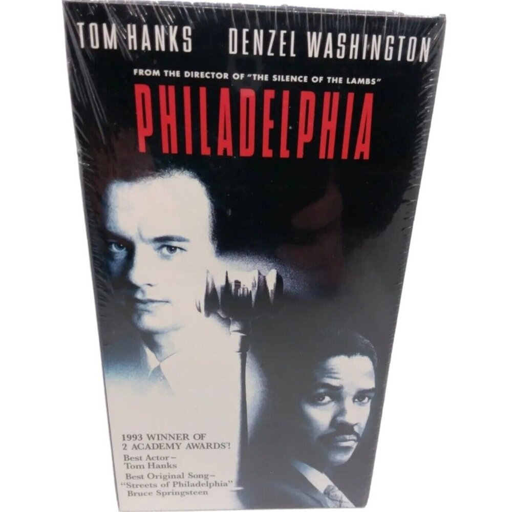 Philadelphia VHS Sealed Tom Hanks Denzel Washington Jonathan Demme Video